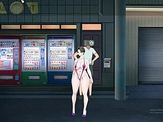 Shameless milf exhibitionist flaunts big tits and ass in bold fetish display.