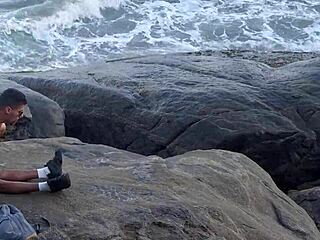 Wild beach party with raw sex and lots of cum