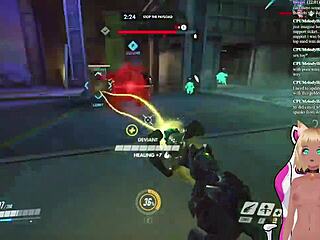 vtuber LEWDNEKO plays OVERWATCH, gets SPANKED by characters in part 2