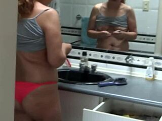 A collection of videos showing my wife in the bathroom with a hidden camera