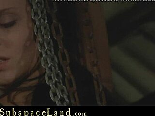 anabell endures hard punishment from master in garage bdsm