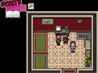 facing a fast zombie in hentai game