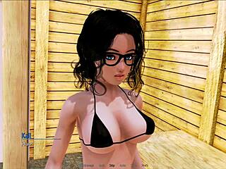 In Harem Hotel 295, players explore a luxurious hotel setting with various game mechanics and interactions.