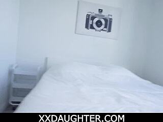 Teen Stepdaughter Treats Stepdad Like ATM for Deepthroat and Nude Fun