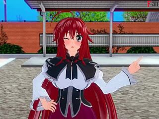 HS DxD NTR疯狂3 Rias Gremory在Issei背后想要更多完整1小时电影