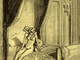 Vintage erotic drawings bring raw heat to life.