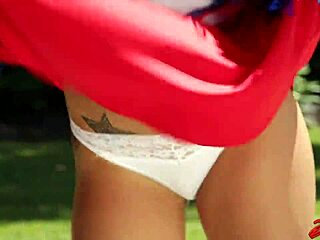 Can you believe Charity is banging this creampied cheerleader in a rough group scene?