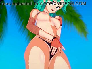 bulma caught touching herself in kame house - dragon ball hentai