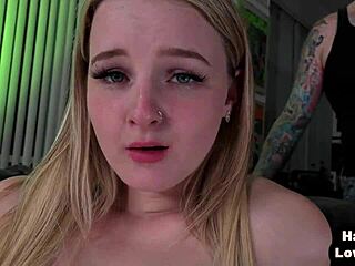 Hell yeah, curvy blonde GF wanks me in hot POV!