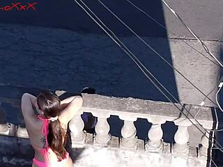 Bodybuilder Vagninho And Pretty Pamela Pantera Kiss And Almost Fuck Outdoors, Drone Recorded