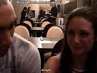 titted brunette met and fucked in public