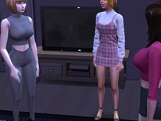 Beautiful ass fucking in a hot 3 girl scene