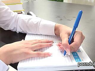 Fervent Girl Teased And Nailed By Her Older Mentor In Class  