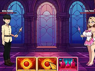 Princess Sophia strips naked in bratty hentai game adventure