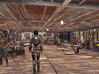 Fallout 4 fashion featuring chyler leigh as top model in anime hentai style.