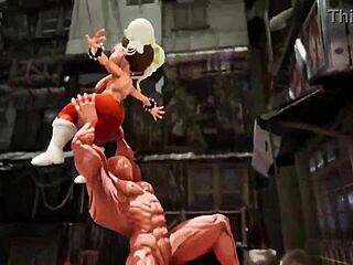 3D animated hentai with Chun Li and big cock action