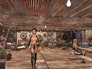 Fallout 4 fashion featuring chyler leigh as top model in anime hentai style.