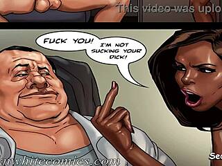 Big cock boss fucks his lactating black council wife