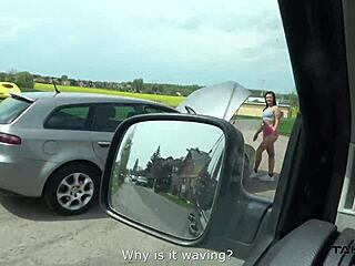 Public pickup turns into rough sex in a van