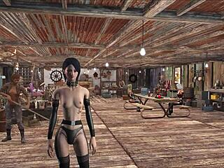 Fallout 4 fashion featuring chyler leigh as top model in anime hentai style.