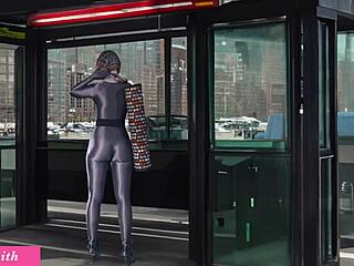 Masturbating on the way back home with toys