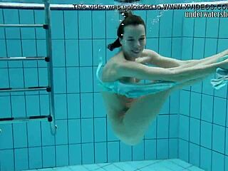 Public aquarium with the stunning Russian girl Podvodkova
