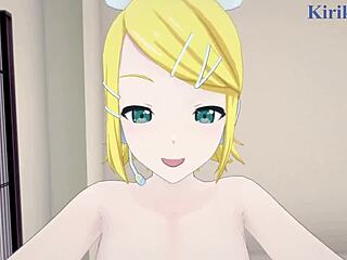 Hatsune Miku and Kagamine Rin in intense POV sex