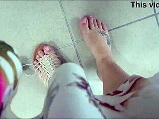 Wonderful Sexy Feet In The Shoe Shop Trying On Sandals Would You Like To Suck Them All