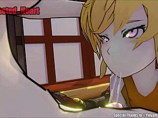 Yang gives a deep blow job to Ruby's reaming hole