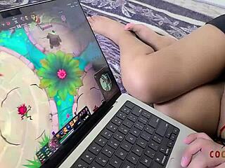 Playing video game with a hot girl giving me head