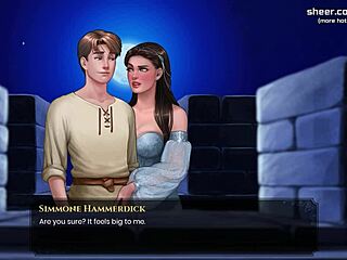 3D animated video of an innocent looking virgin getting her first handjob