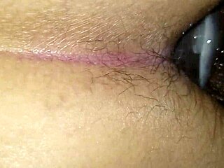 A big black shemale cock in a tight white ass hole
