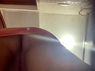 Upskirt Peek at My Latina Stepsister in Sexy Dress and Lingerie