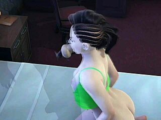 Laura Matsuda sucks big cock with handjob in 3d anime 😍