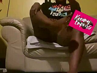 Black MILF enjoys foot fetish and BDSM