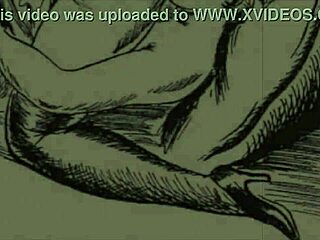 Erotic illustrations from the past with anime and hentai features
