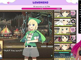 Vtuber Lewdneko's steamy solo performance with a toy in Evenicle Part 20