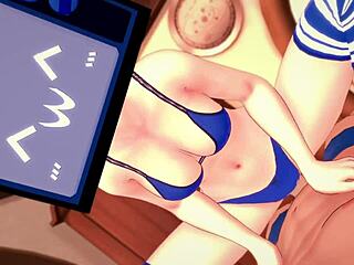 Intenta no correrse con tv woman pero falla en hentai sin censura