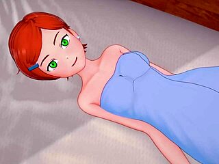 脱光Gwen的衣服在成人无审查Hentai中猛干