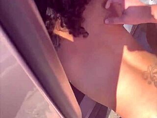 Streetwalker gets blowjob and doggystyle in public