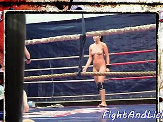 European babes engage in intense wrestling match