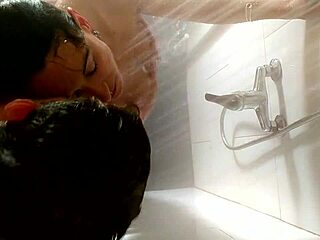 Shower Action Captured from Ceiling with Fierce Cum in Mouth