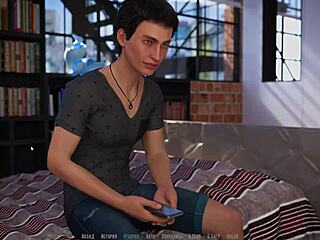 Small boobed cartoon character becomes a rock star in this game