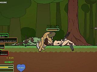 Jungle speedrun in 2D animated game