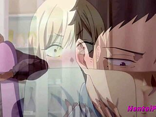 3D hentai: blonde stepsister seduces stepbrother with a game