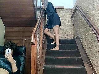 I spy on my stepbrother masturbating and he excites me fucks me like a slut