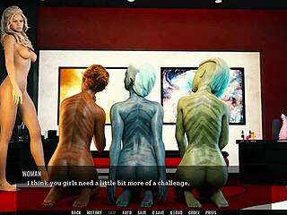 Lesbian Assfuck Orgy Explodes in Wild 3D Action.