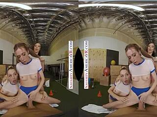 NAUGHTY AMERICA - AIDEN ASHLEY, JAZMIN LUV AND LILY LARIMAR SURPRISE THEIR PERSONAL TRAINER!