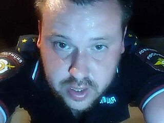 Damn! Full rough fuck of policeman’s anal with vodka bottle!