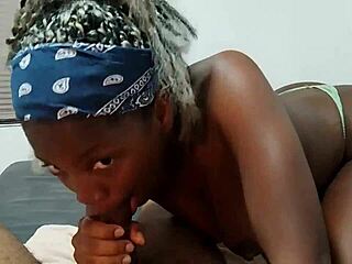 Girl next door gives sloppy blowjob and swallows cum 😋